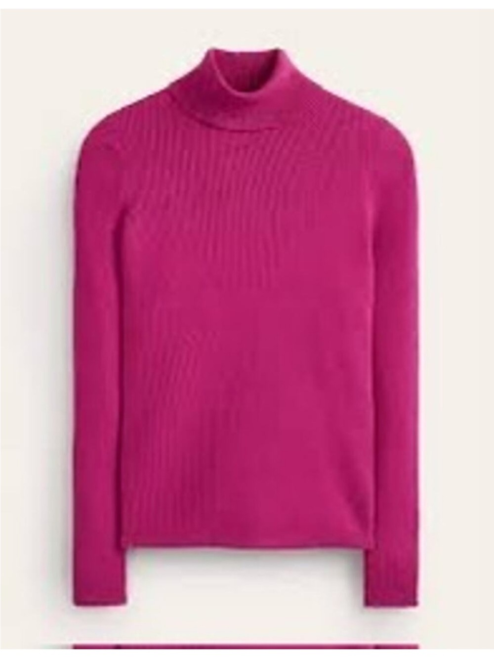 Boden cotton turtleNeck Pullover Sweater Fuchsia